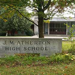 photo of Atherton High School, where we got high after football practice.