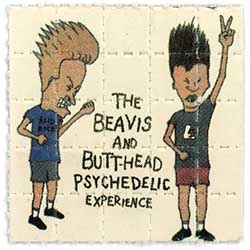 photo of Beevis and Butthead LSD blotter art that makes me smile